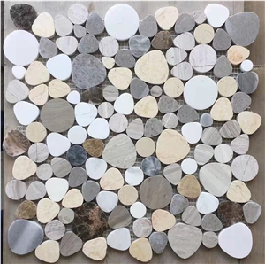 Mixed Color ,Colorful , Rainbow Flat Pebble Mosaic