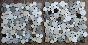 Mixed Color ,Colorful , Rainbow Flat Pebble Mosaic