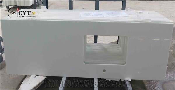 Artificial Marble Master Bathroom Prefab Vanity Bath Tops