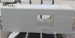 Artificial Marble Master Bathroom Prefab Vanity Bath Tops