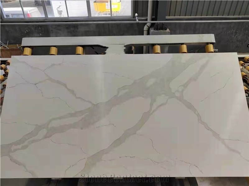 Calacatta White Quartz Stone Slabs