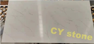 Carrara White Artificial Marble Engineered Stone Slab