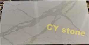 Carrara White Artificial Marble Engineered Stone Slab