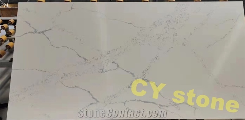 Carrara White Artificial Marble Engineered Stone Slab