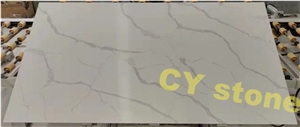 Carrara White Artificial Marble Engineered Stone Slab