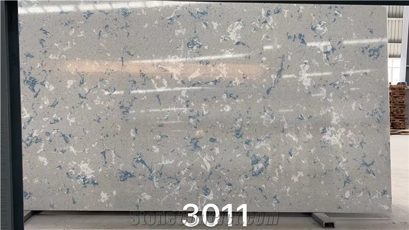Grey Quartz Slabs With Blue Veins-Calacatta Quartz Slabs