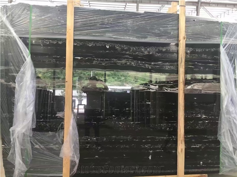 Silver Dragon, China Black Marble Slabs & Tiles