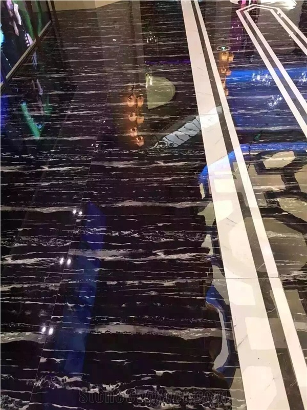Silver Dragon, China Black Marble Slabs & Tiles