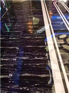 Silver Dragon, China Black Marble Slabs & Tiles