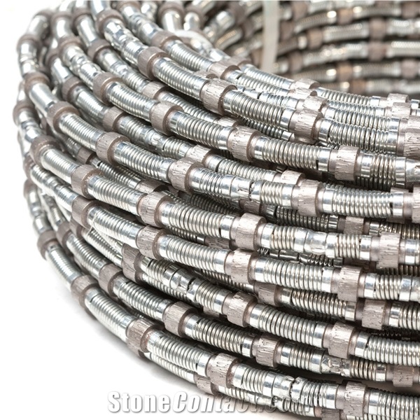 Wet Or Dry Cutting Of Marble Limestone Diamond Wire Saw