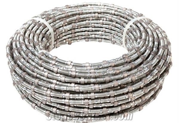 Wet Or Dry Cutting Of Marble Limestone Diamond Wire Saw