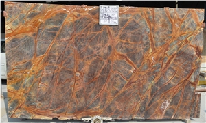Rainforest Brown Marble Slabs