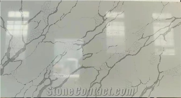 Quartz Stone Calacatta White Popular Slabs & Tiles