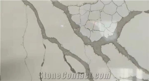 Quartz Stone Calacatta White Popular Slabs & Tiles