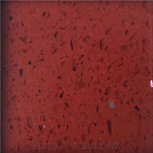 Quartz Stone Crystal Red Stone Slab & Tile