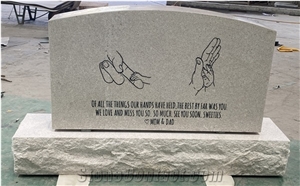 American Style Pearl White Granite Tombstones & Headstone