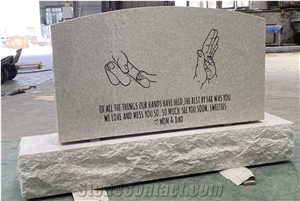 American Style Pearl White Granite Tombstones & Headstone