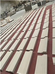 Beige Limestone Tiles Honed Wall Cladding Wall Mouldings