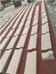 Beige Limestone Tiles Honed Wall Cladding Wall Mouldings