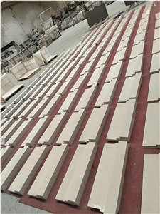 Beige Limestone Tiles Honed Wall Cladding Wall Mouldings