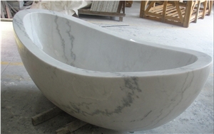 Cheap Free Standing White Marble Stone Bathroom Bath Tubs