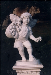 European Style Garden Decoration White Marble Child Statue European Style Garden Decoration White Marble Child Statue