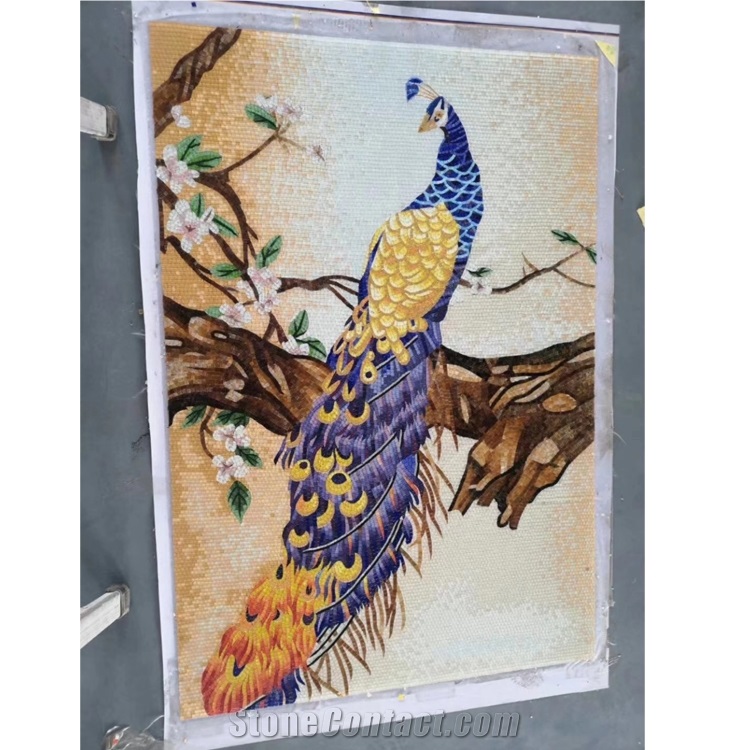 Flower Marble Art Tile Waterjet Stone Mosaic