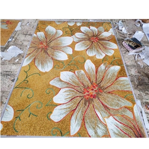 Flower Marble Art Tile Waterjet Stone Mosaic