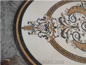 Flower Waterjet Marble Tiles Design Floor Pattern Medallion