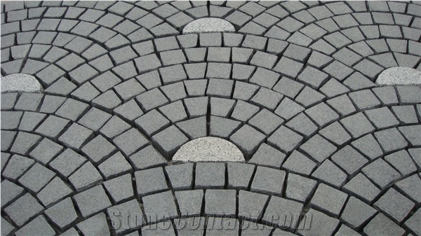 Granite Mesh Cobblestone Pavers Wholesale For Driveways