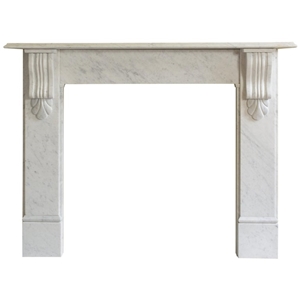 Hand Carved  Stone  Column Marble  Fireplace Surround