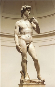 Home Decor Polishing White Marble David Statue
