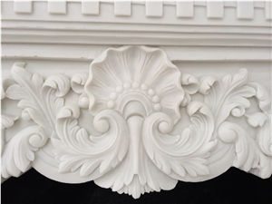 Home Use Luxury White Natural Marble Fireplace Surround