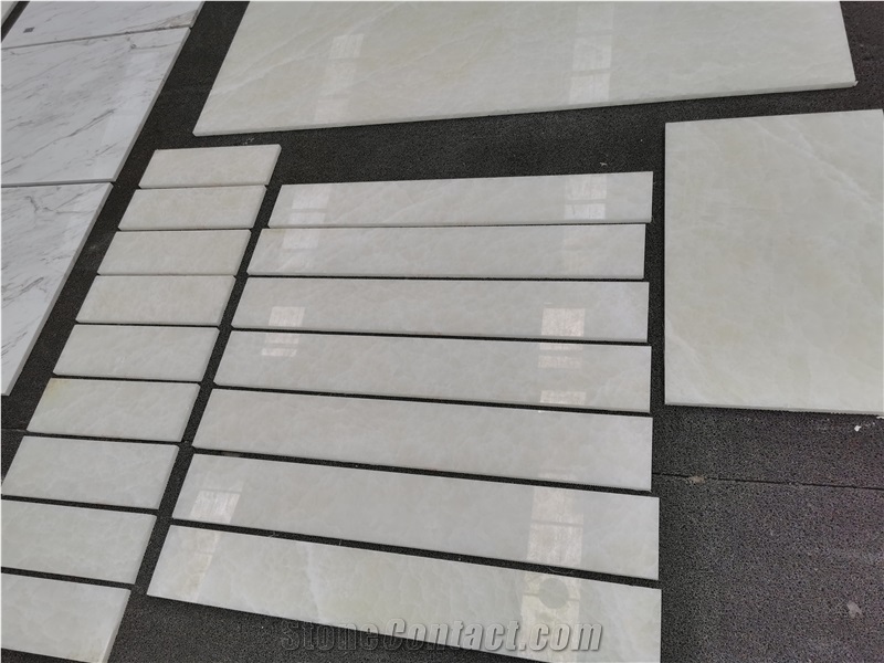 Hotel Project Luxury Decor China White Onyx Flooring Tiles