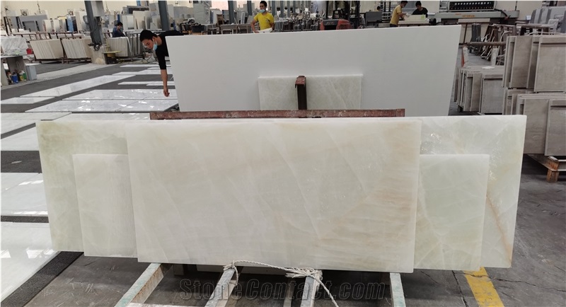 Hotel Project Luxury Decor China White Onyx Flooring Tiles