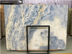 Interior Decoration Factory Direct Sale Blue Onyx Slabs