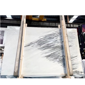 Landscape Painting  White Marble Slabs Tiles