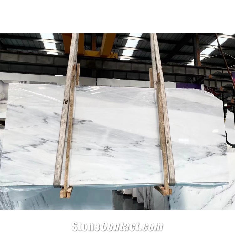 Landscape Painting  White Marble Slabs Tiles