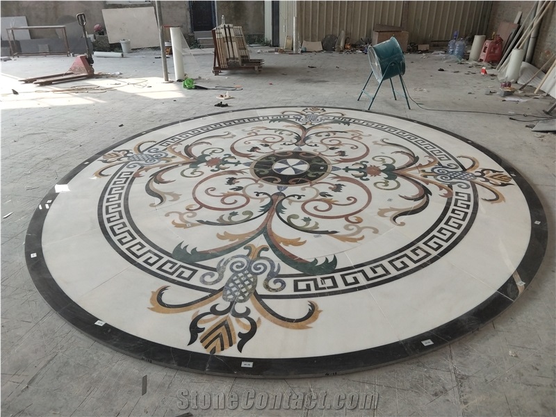 Luxury Customized Waterjet Marble Medallion Flooring Design
