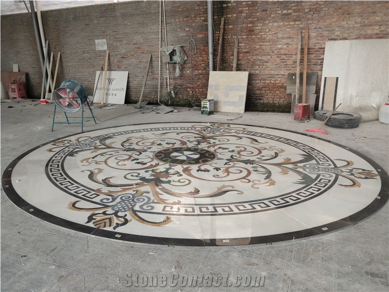 Luxury Customized Waterjet Marble Medallion Flooring Design
