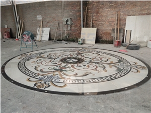 Luxury Customized Waterjet Marble Medallion Flooring Design