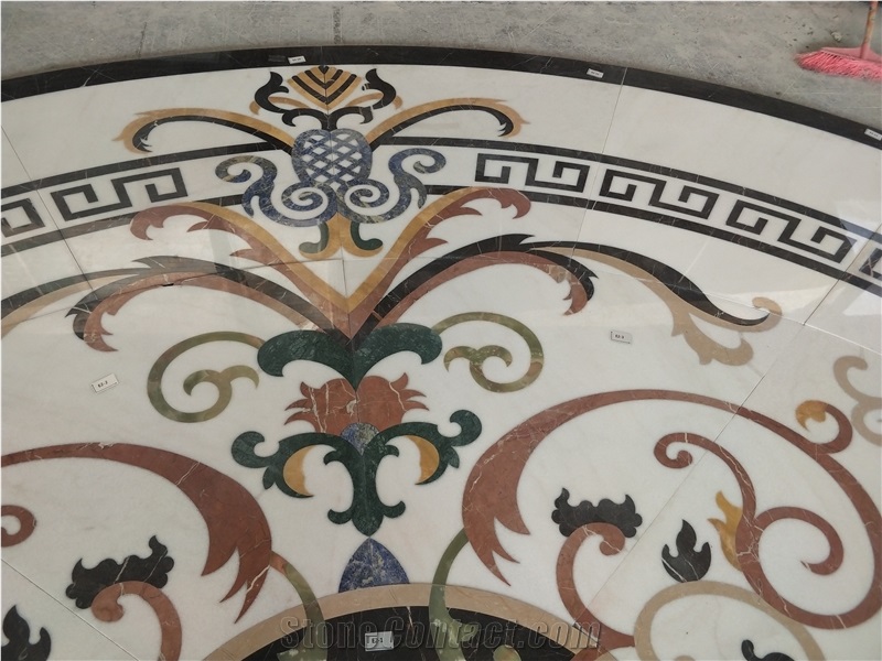 Luxury Customized Waterjet Marble Medallion Flooring Design