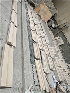 Luxury Private Villa Exterior Wall Cladding Beige Limestone