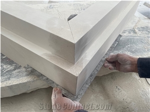 Luxury Private Villa Exterior Wall Cladding Beige Limestone