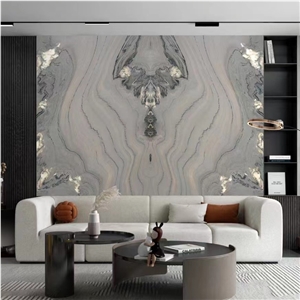Macaubas Fantasy  Quartzite Slab Bookmatch On Wall Tile