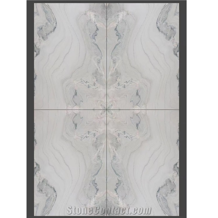 Macaubas Fantasy  Quartzite Slab Bookmatch On Wall Tile