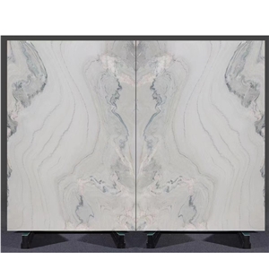 Macaubas Fantasy  Quartzite Slab Bookmatch On Wall Tile