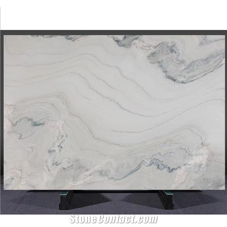 Macaubas Fantasy  Quartzite Slab Bookmatch On Wall Tile
