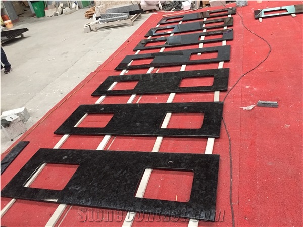 Nero Angola Black Granite Bathroom Countertop,Vanity Tops