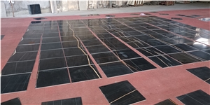 Nero St Laurent Marble Flooring Tile, Gold And Black Marble